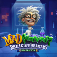 Mad Scientist Breaking Beakers 로고