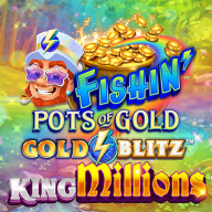 Fishin Pots of Gold Gold Blitz King Millions 로고