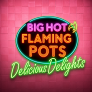 Big Hot Flaming Pots Delicious Delights 로고