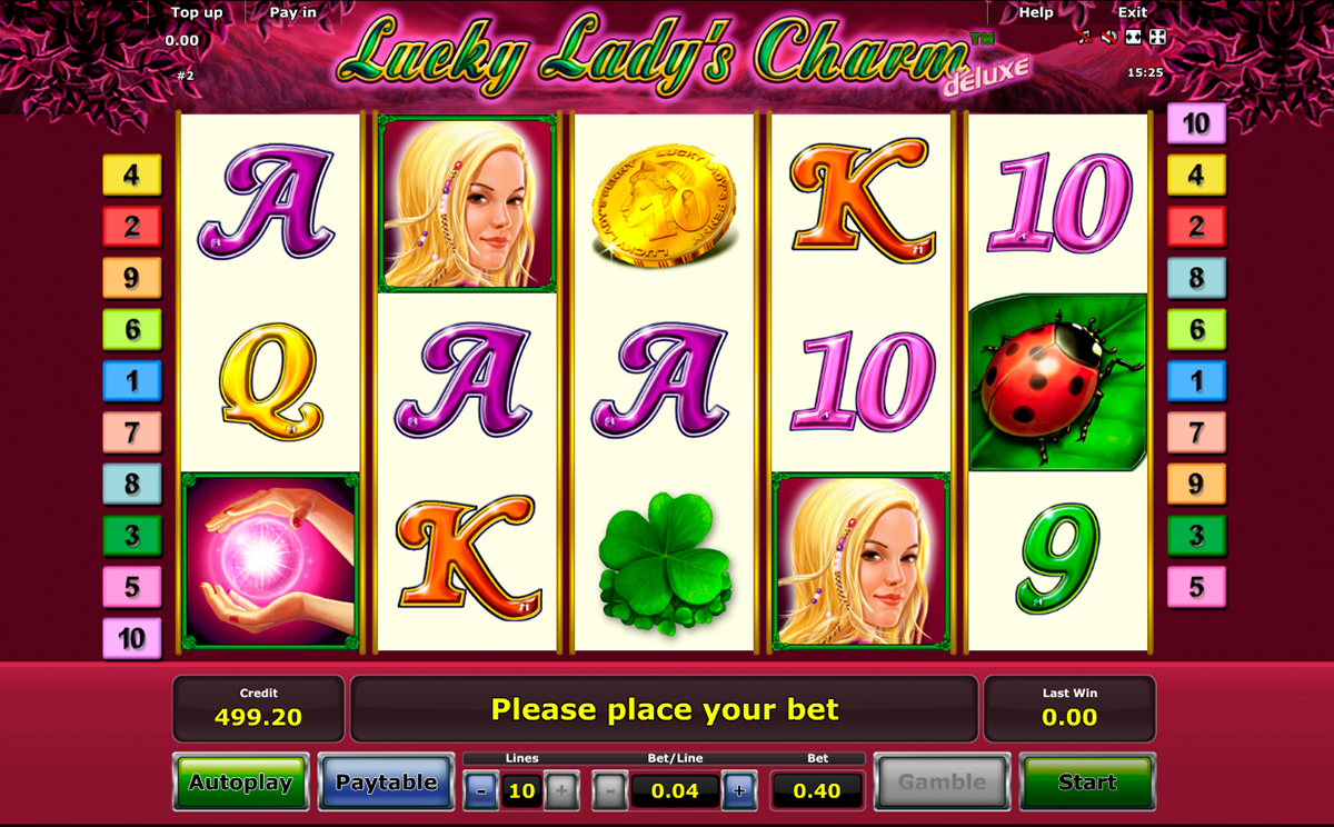 lucky ladys charm deluxe novomatic 